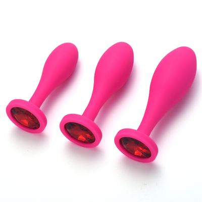 Los juguetes de envío del sexo anal del silicón del descenso riegan el sistema anal del enchufe del Massager del diseño del descenso del enchufe anal negro del extremo