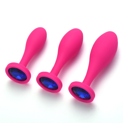 Los juguetes de envío del sexo anal del silicón del descenso riegan el sistema anal del enchufe del Massager del diseño del descenso del enchufe anal negro del extremo