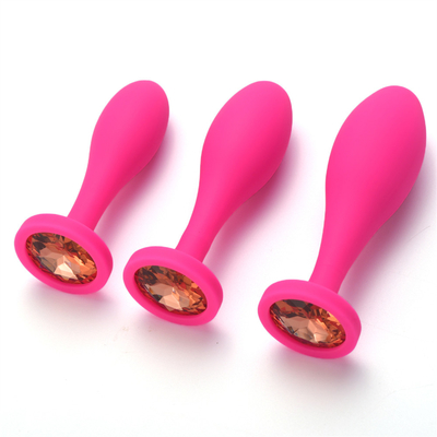 Los juguetes de envío del sexo anal del silicón del descenso riegan el sistema anal del enchufe del Massager del diseño del descenso del enchufe anal negro del extremo