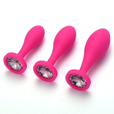 Los juguetes de envío del sexo anal del silicón del descenso riegan el sistema anal del enchufe del Massager del diseño del descenso del enchufe anal negro del extremo