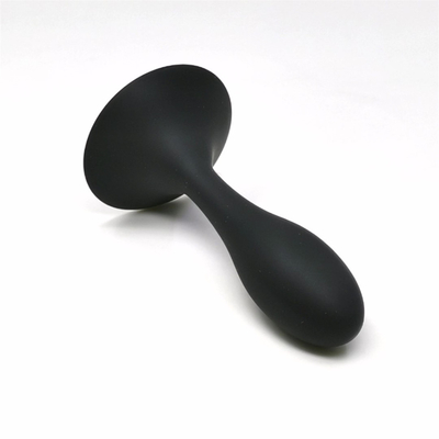 Los juguetes de envío del sexo anal del silicón del descenso riegan el sistema anal del enchufe del Massager del diseño del descenso del enchufe anal negro del extremo
