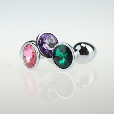 Varios colores joyas juguetes sexuales tapones anales metálicos para adultos
