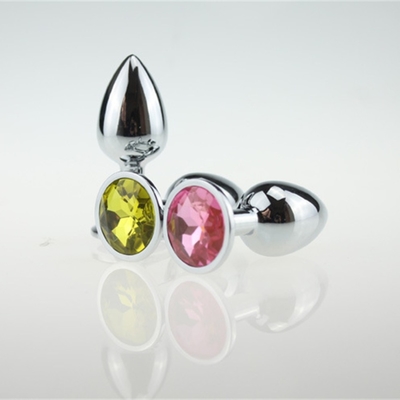 Varios colores joyas juguetes sexuales tapones anales metálicos para adultos