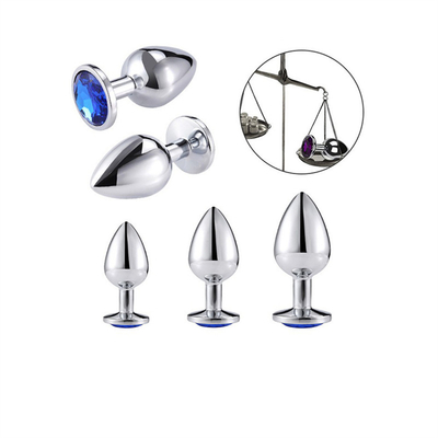 Varios colores joyas juguetes sexuales tapones anales metálicos para adultos