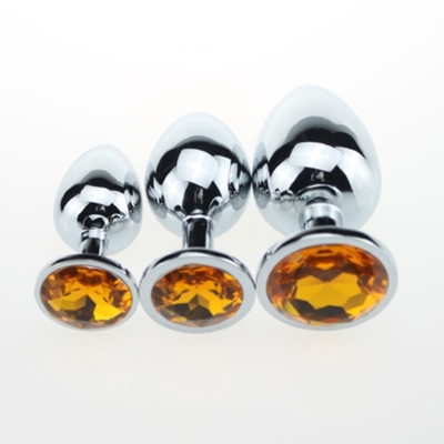 Varios colores joyas juguetes sexuales tapones anales metálicos para adultos