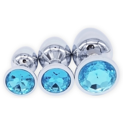 Varios colores joyas juguetes sexuales tapones anales metálicos para adultos