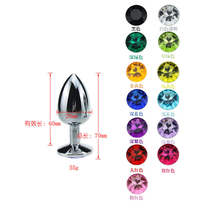 Varios colores joyas juguetes sexuales tapones anales metálicos para adultos
