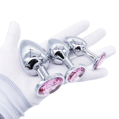 Varios colores joyas juguetes sexuales tapones anales metálicos para adultos
