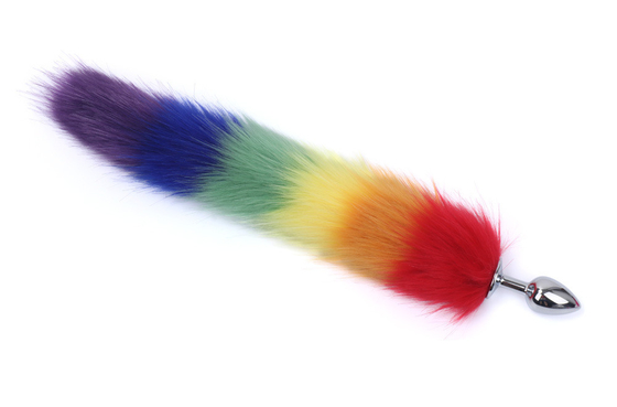 Colourful Metal Butt Anal Plug Insert Fox Tail Anal Plug para mujer