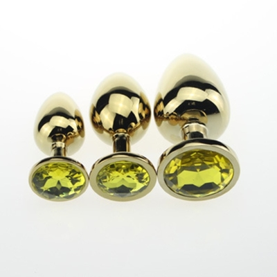 Joyería de alta calidad juguetes sexuales Goldl Plug anal para adultos