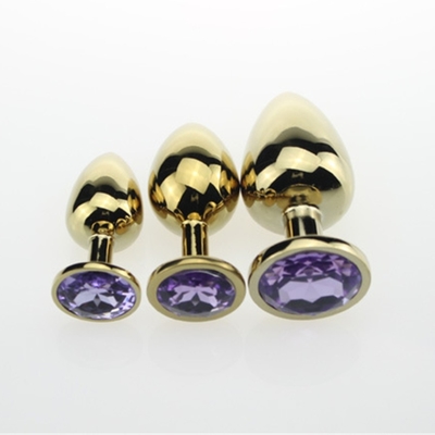 Joyería de alta calidad juguetes sexuales Goldl Plug anal para adultos