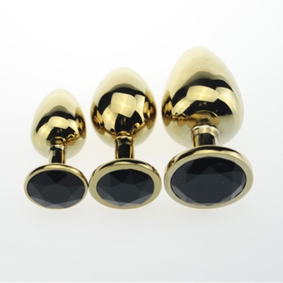 Joyería de alta calidad juguetes sexuales Goldl Plug anal para adultos