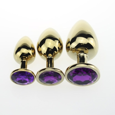 Joyería de alta calidad juguetes sexuales Goldl Plug anal para adultos