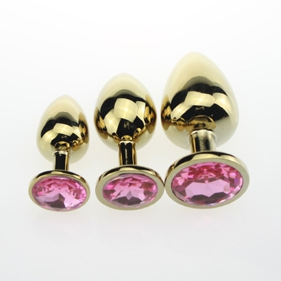 Joyería de alta calidad juguetes sexuales Goldl Plug anal para adultos