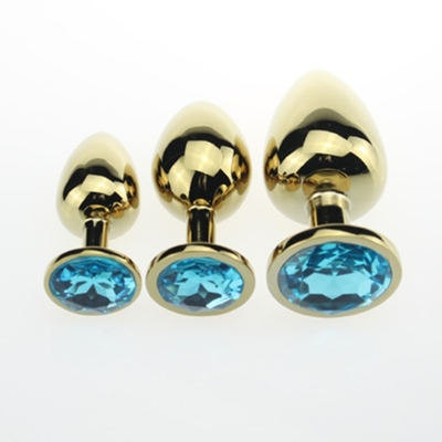 Joyería de alta calidad juguetes sexuales Goldl Plug anal para adultos