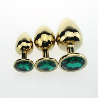 Joyería de alta calidad juguetes sexuales Goldl Plug anal para adultos