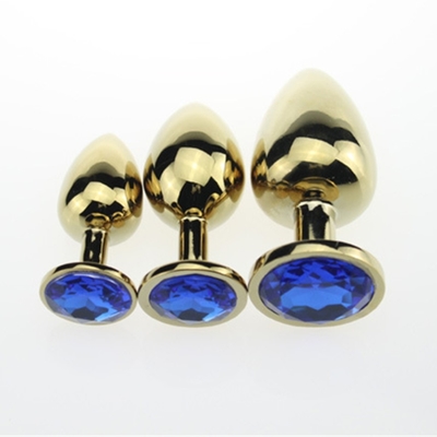 Joyería de alta calidad juguetes sexuales Goldl Plug anal para adultos