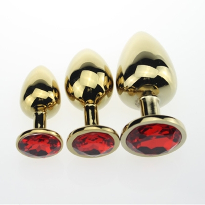 Joyería de alta calidad juguetes sexuales Goldl Plug anal para adultos