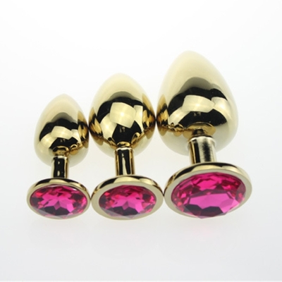 Joyería de alta calidad juguetes sexuales Goldl Plug anal para adultos