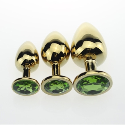 Joyería de alta calidad juguetes sexuales Goldl Plug anal para adultos