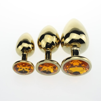 Joyería de alta calidad juguetes sexuales Goldl Plug anal para adultos
