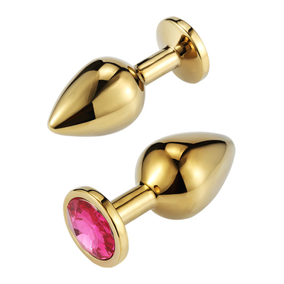 Joyería de alta calidad juguetes sexuales Goldl Plug anal para adultos