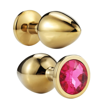 Joyería de alta calidad juguetes sexuales Goldl Plug anal para adultos
