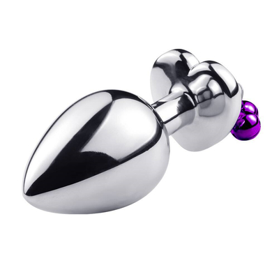 Anillo en forma de corazón Butt Plug juguete sexual anal con cadena de metal para hombre y mujer material impermeable de pequeño peso
