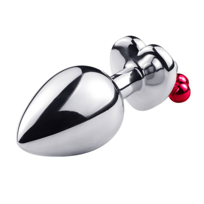 Anillo en forma de corazón Butt Plug juguete sexual anal con cadena de metal para hombre y mujer material impermeable de pequeño peso