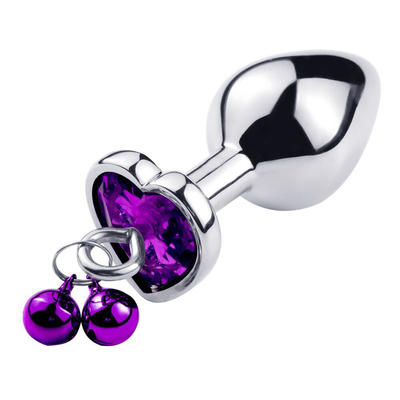 Anillo en forma de corazón Butt Plug juguete sexual anal con cadena de metal para hombre y mujer material impermeable de pequeño peso