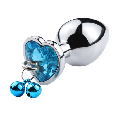Anillo en forma de corazón Butt Plug juguete sexual anal con cadena de metal para hombre y mujer material impermeable de pequeño peso