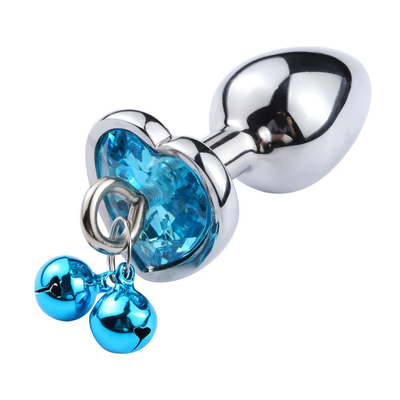 Anillo en forma de corazón Butt Plug juguete sexual anal con cadena de metal para hombre y mujer material impermeable de pequeño peso