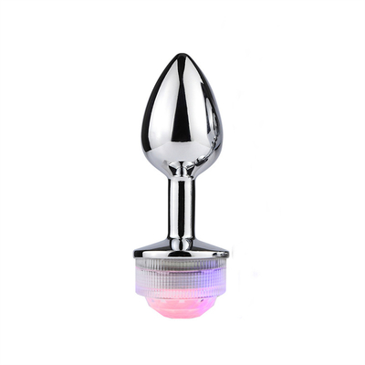 Cambio de color Anus agrandamiento Plug trasero anal con control remoto luz anal Plug plug anal con luces led