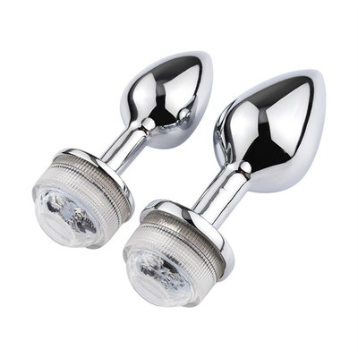 Cambio de color Anus agrandamiento Plug trasero anal con control remoto luz anal Plug plug anal con luces led