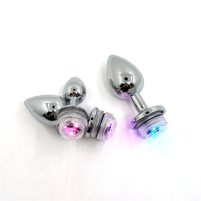 Cambio de color Anus agrandamiento Plug trasero anal con control remoto luz anal Plug plug anal con luces led