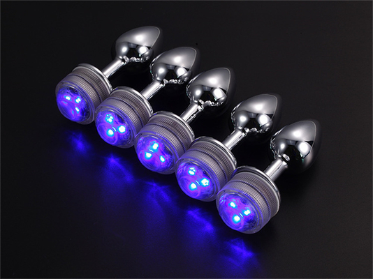 Cambio de color Anus agrandamiento Plug trasero anal con control remoto luz anal Plug plug anal con luces led