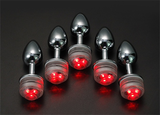 Cambio de color Anus agrandamiento Plug trasero anal con control remoto luz anal Plug plug anal con luces led