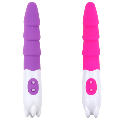 6 velocidad de silicona vibrador juguete sexual con batería de energía de energía vibrador de dildo para mujer