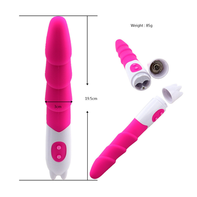 6 velocidad de silicona vibrador juguete sexual con batería de energía de energía vibrador de dildo para mujer