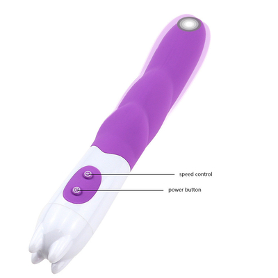 6 velocidad de silicona vibrador juguete sexual con batería de energía de energía vibrador de dildo para mujer
