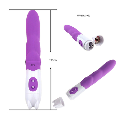 6 velocidad de silicona vibrador juguete sexual con batería de energía de energía vibrador de dildo para mujer