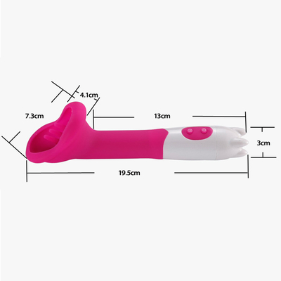 12 velocidades Vibrante de lengua Estimulador del clítoris Bomba de vagina Pinceo de masaje vaginal