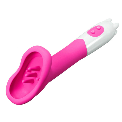 12 velocidades Vibrante de lengua Estimulador del clítoris Bomba de vagina Pinceo de masaje vaginal