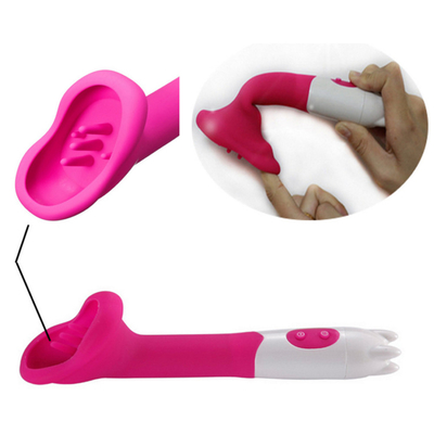 12 velocidades Vibrante de lengua Estimulador del clítoris Bomba de vagina Pinceo de masaje vaginal