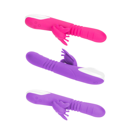 Cabeza de empuje automático cargador USB portátil Vibrator de conejo para mujeres