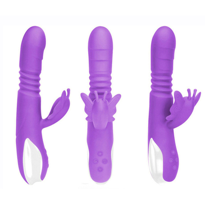 Cabeza de empuje automático cargador USB portátil Vibrator de conejo para mujeres