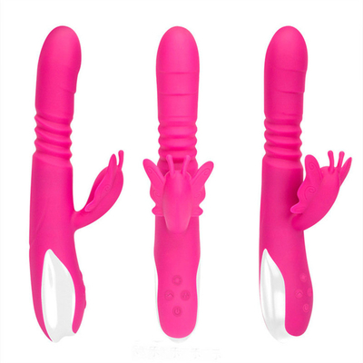 Cabeza de empuje automático cargador USB portátil Vibrator de conejo para mujeres