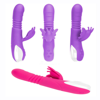 Cabeza de empuje automático cargador USB portátil Vibrator de conejo para mujeres