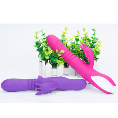 Cabeza de empuje automático cargador USB portátil Vibrator de conejo para mujeres