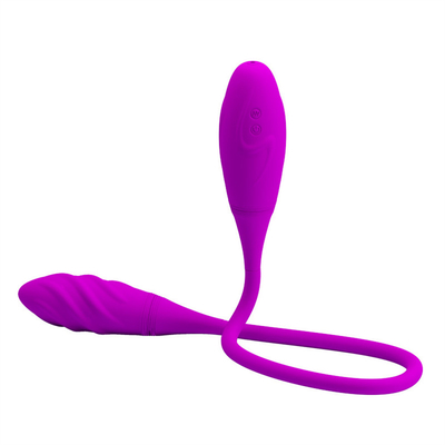 Vibradores anales dobles 6 Vibrator de puntos G de múltiples velocidades huevos Vibrator del clítoris recargable para pareja
